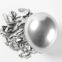 5 серебряных хромированных шаров