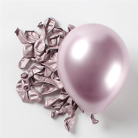 Розовый хромированный шар 5